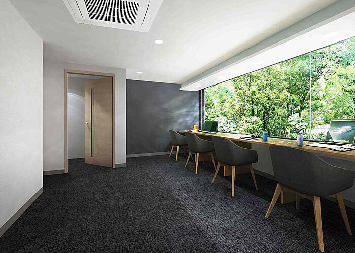 オーベルグランディオ川崎久地ヒルズ ワーク＆スタディラウンジ完成予想CG