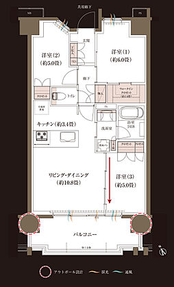 ブランシエラ大浦サンリヤン 間取り I'