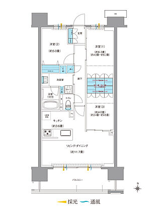 ブランシエラ南洲門前通り 間取り H