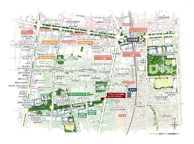 ブランシエラ宮崎 モデルルーム案内図
