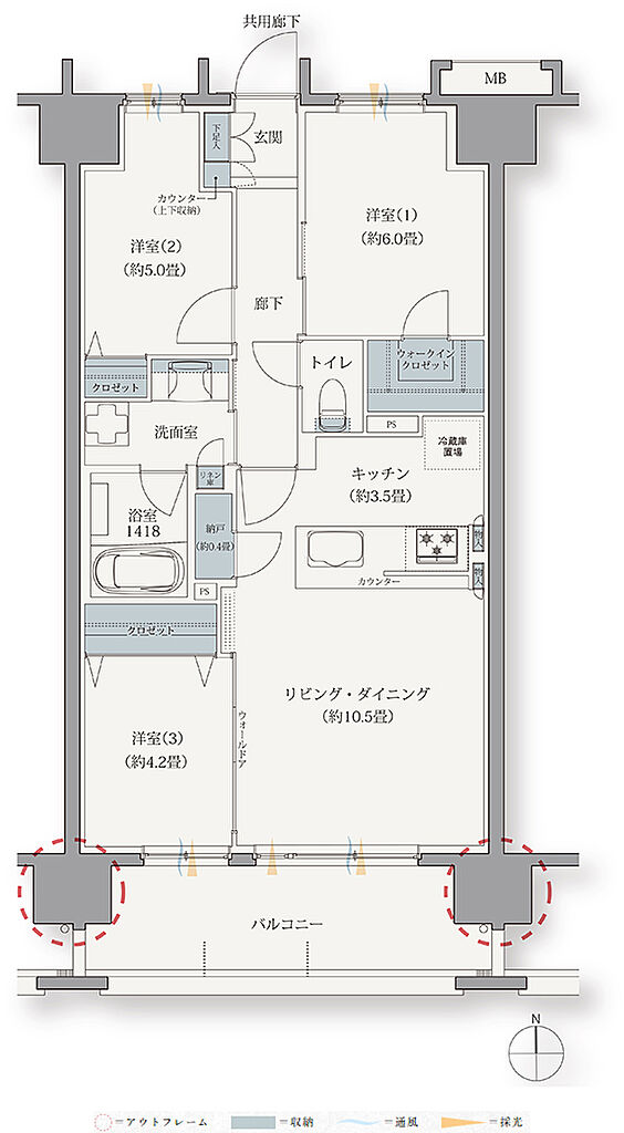 ブランシエラ宮崎 間取り B