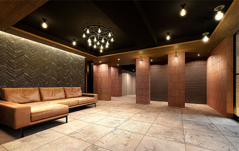 グローベル十条 ザ・レジデンス エントランスホール完成予想CG