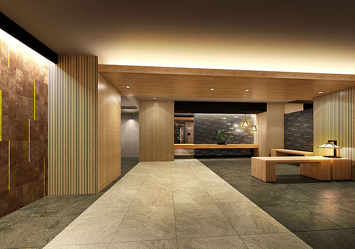 グローベル草加 ザ・プレミア エントランスホール完成予想CG