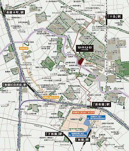 バウス加賀 現地案内図