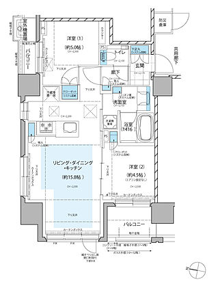レ・ジェイド札幌大通ザ・タワー 間取り B