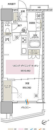 エスコンフィールドタワー 間取り O