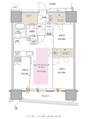 エスコンフィールドタワー 間取り G