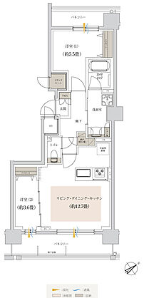 ブランシエラ東札幌サンリヤン 間取り Dg
