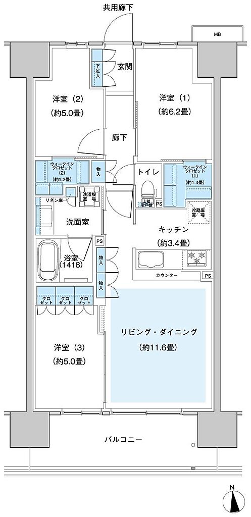 ウエリス八千代村上 間取り Fc4