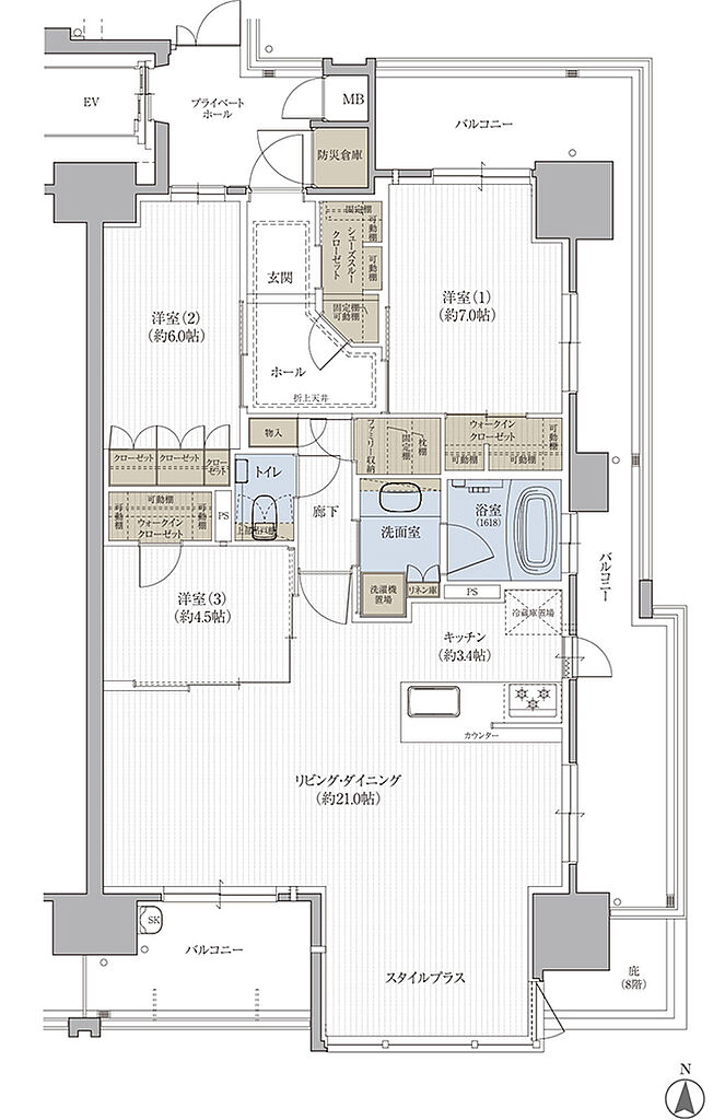 クレアホームズ松江大橋 間取り D【MENU PLAN1】