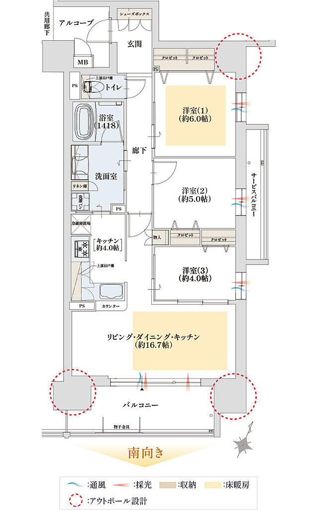 グランドパレス近江八幡 間取り F
