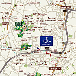 シエリアタワー南麻布 現地案内図