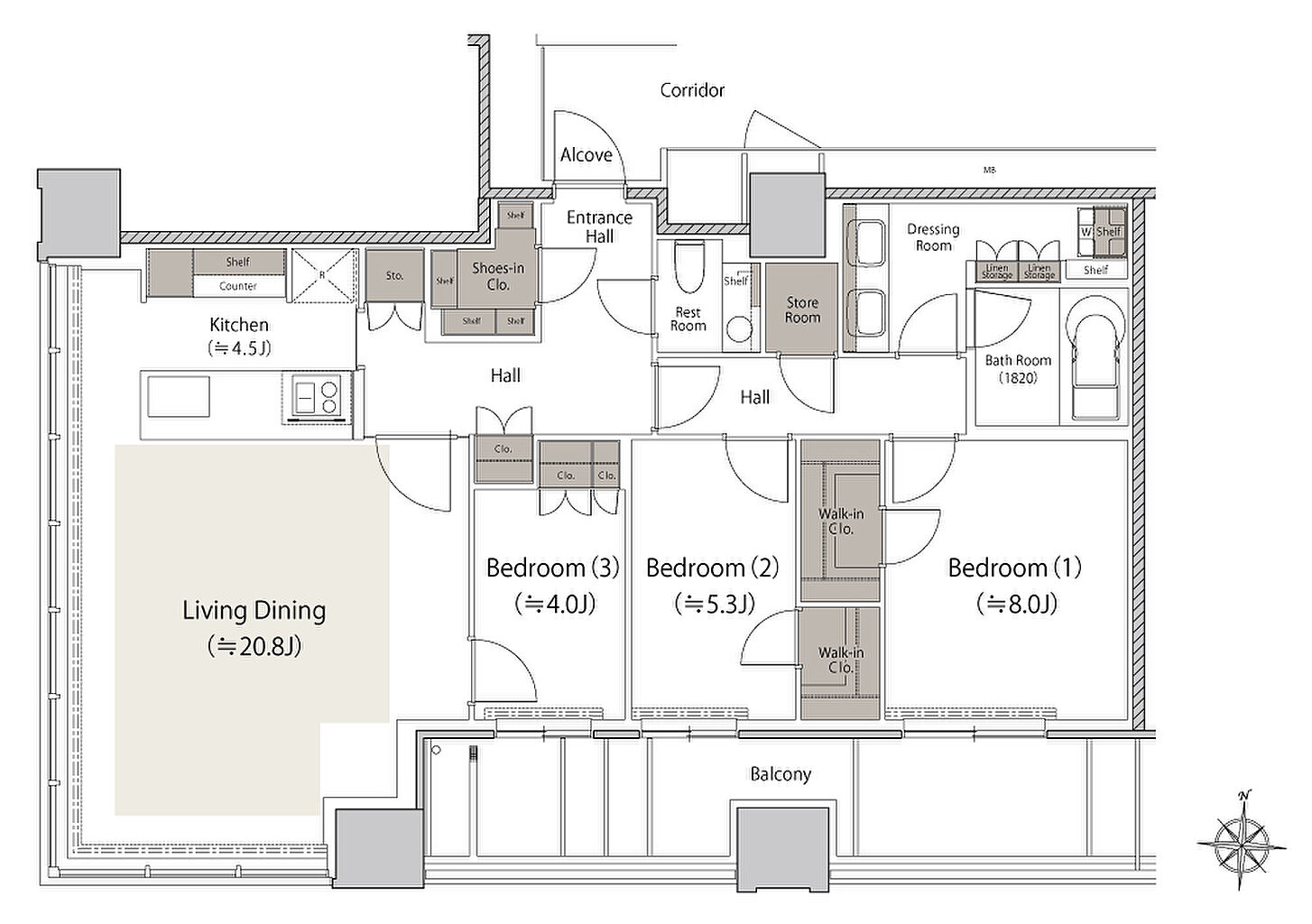 シエリアタワー南麻布 間取り M