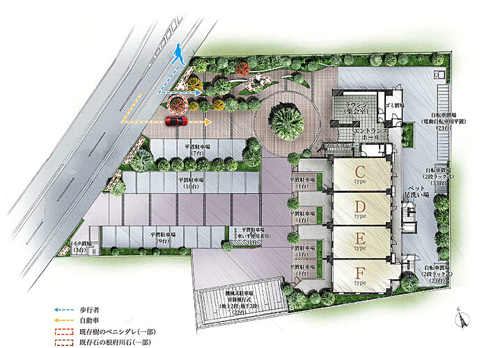 グレーシア海老名かしわ台 敷地配置イメージイラスト