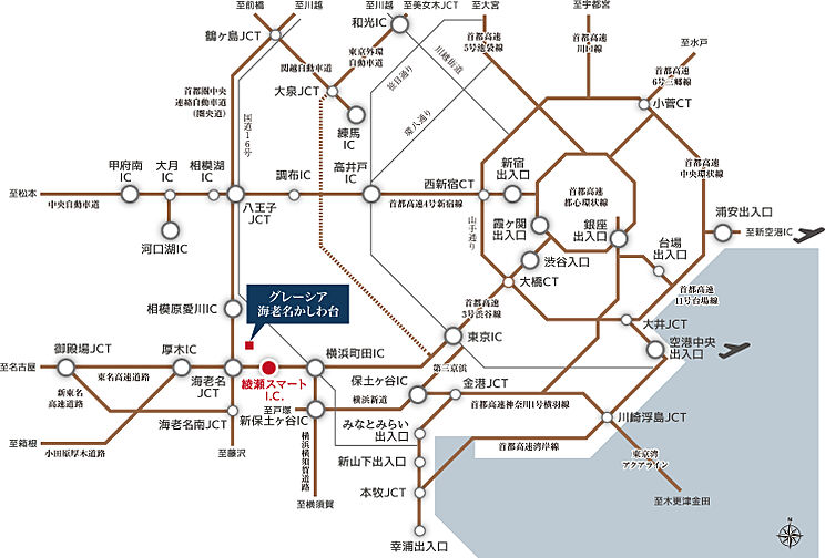 グレーシア海老名かしわ台 アクセス図