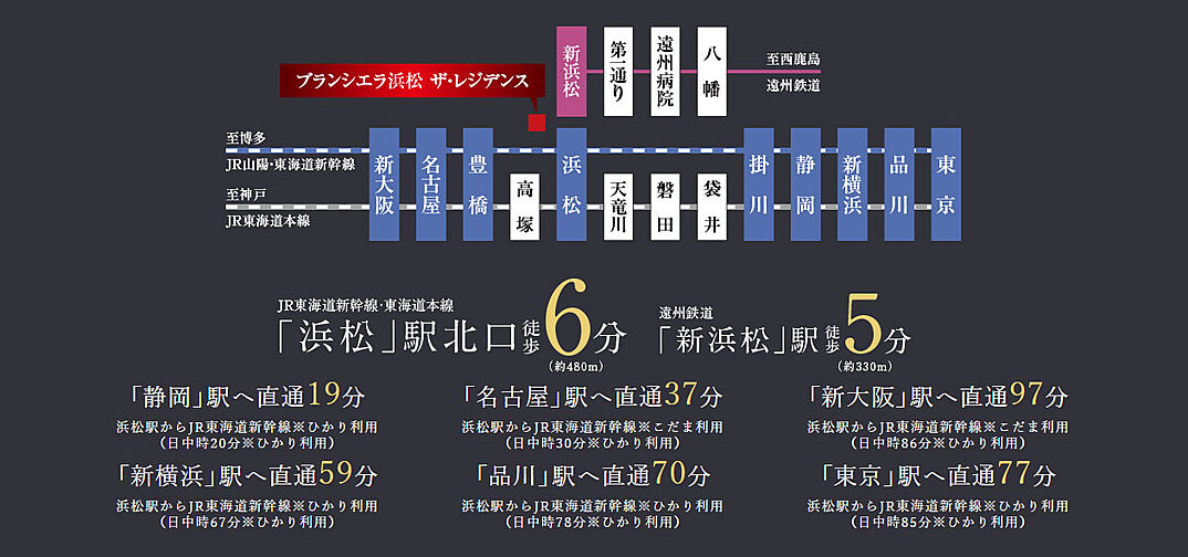 ブランシエラ浜松 ザ・レジデンス アクセス図