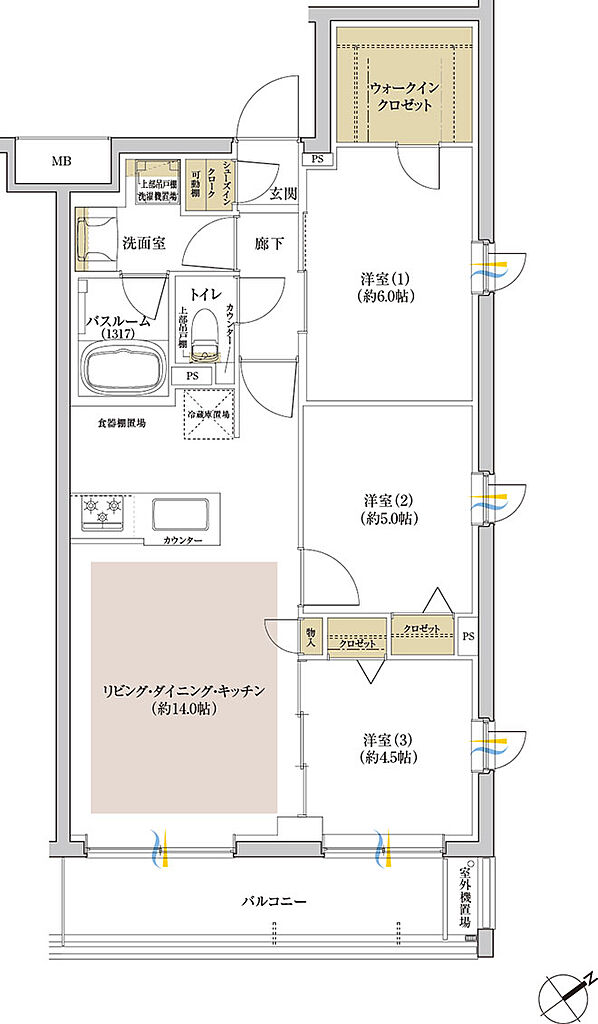シンビエンス世田谷尾山台 間取り J