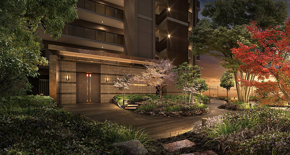 レジデンシャル枚方 エントランスアプローチ完成予想図