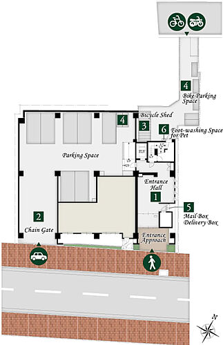 ヴィンテージ灘 敷地配置イメージイラスト