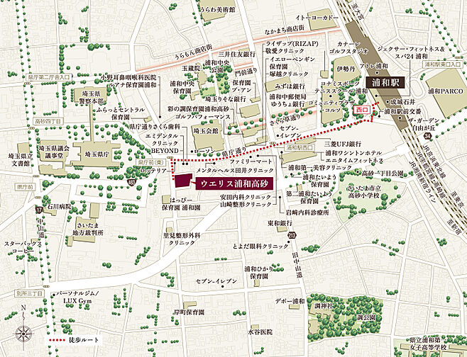 ウエリス浦和高砂 現地案内図