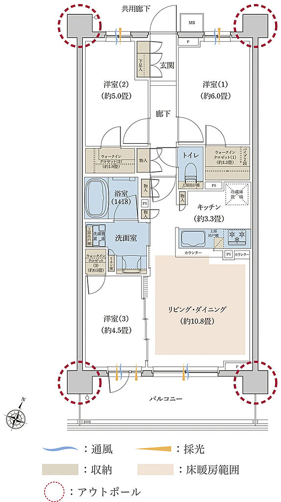 ウエリス船橋北習志野 間取り S-F