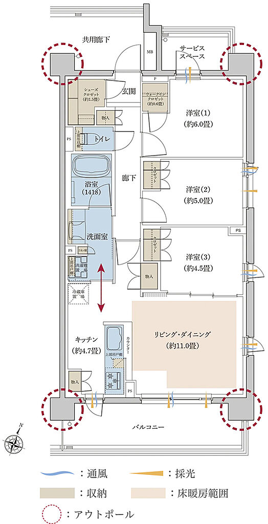 ウエリス船橋北習志野 間取り S-J