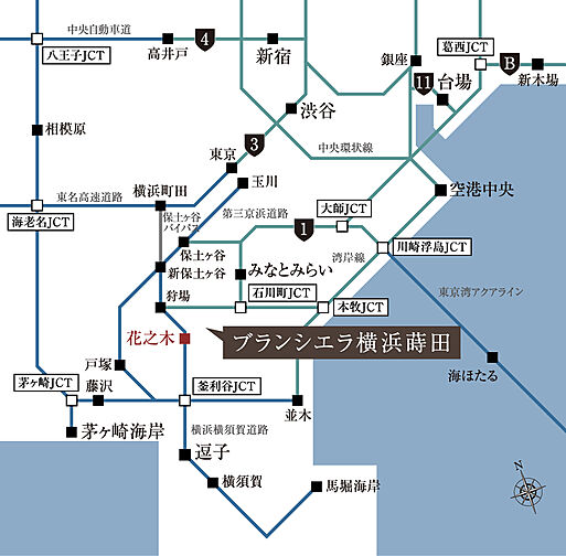ブランシエラ横浜蒔田 アクセス図