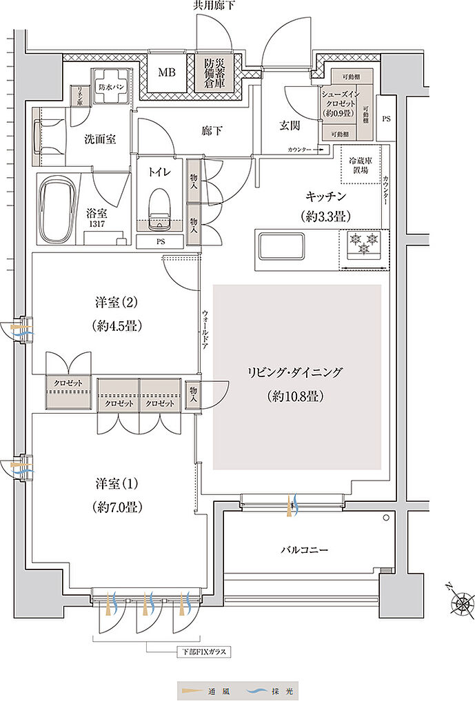 ブランシエラ横浜蒔田 間取り D