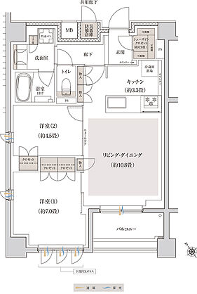 ブランシエラ横浜蒔田 間取り D