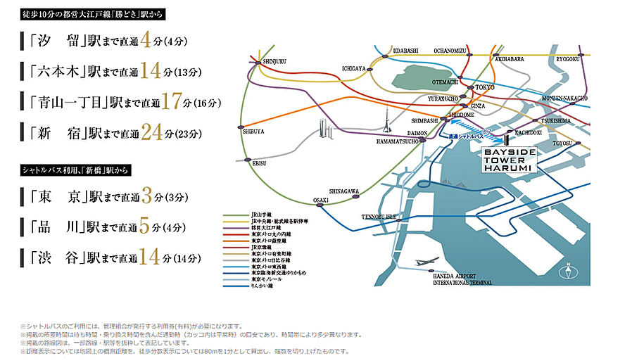 ベイサイドタワー晴海：交通図