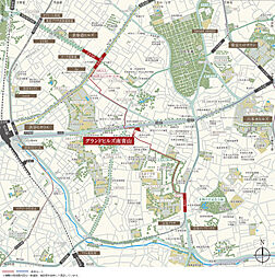グランドヒルズ南青山 現地案内図