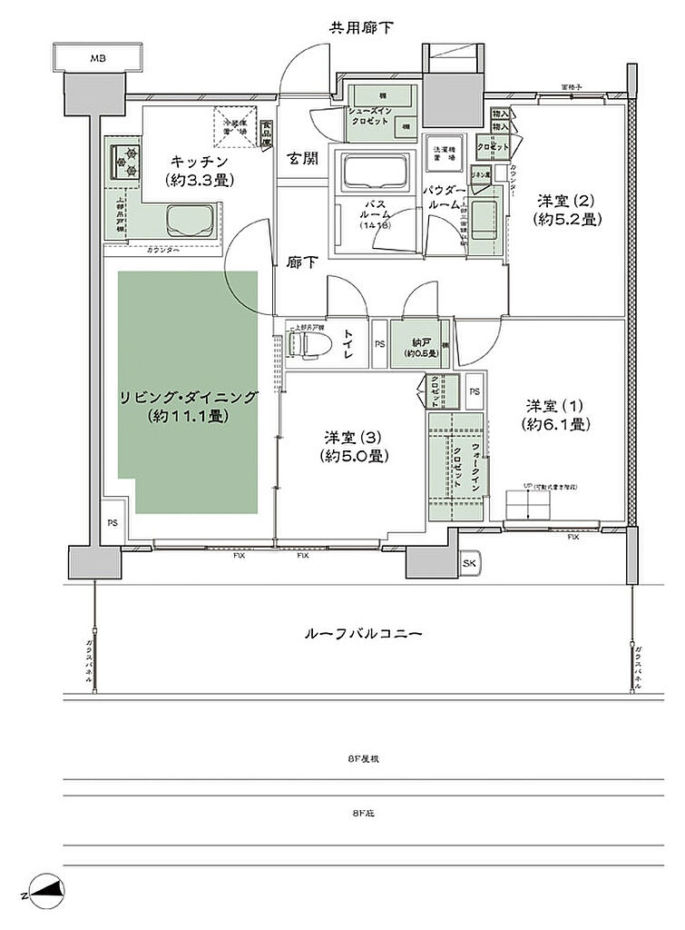 シティハウス小金井公園 間取り A-70G3r
