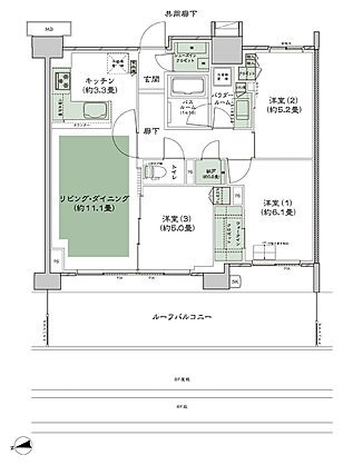 シティハウス小金井公園 間取り A-70G3r