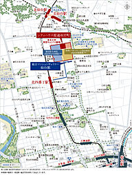 シティハウス堤通雨宮町 現地案内図
