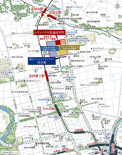 シティハウス堤通雨宮町 現地案内図