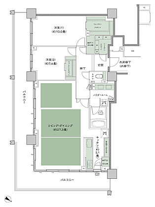 ベイシティタワーズ神戸 EAST 間取り E-115B-2(EX)