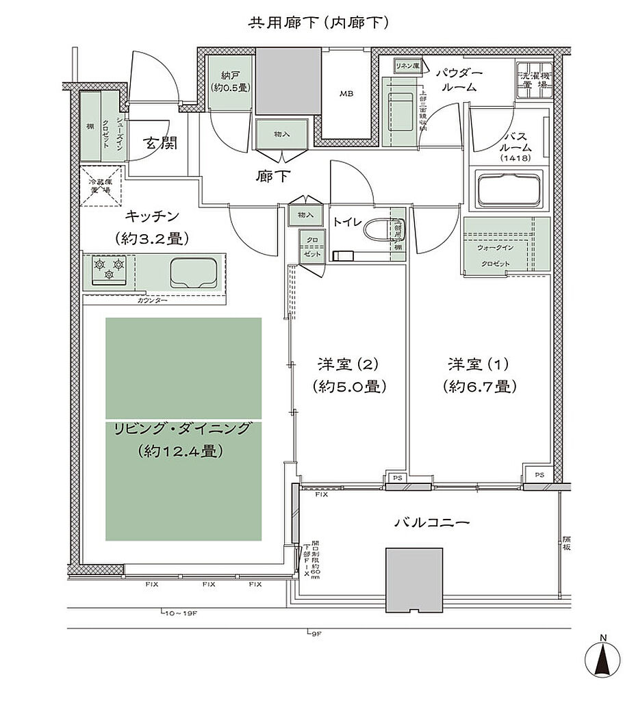 梅田ガーデンレジデンス 間取り S-65D