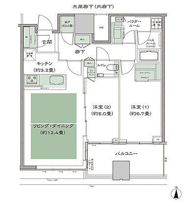 梅田ガーデンレジデンス 間取り S-65D