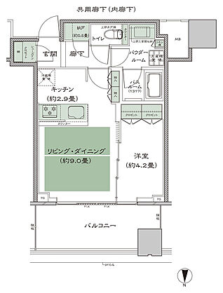 梅田ガーデンレジデンス 間取り N-40C