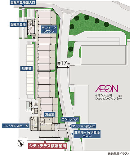 シティテラス横濱星川 敷地配置イラスト