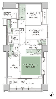 シティハウス横浜 間取り E3