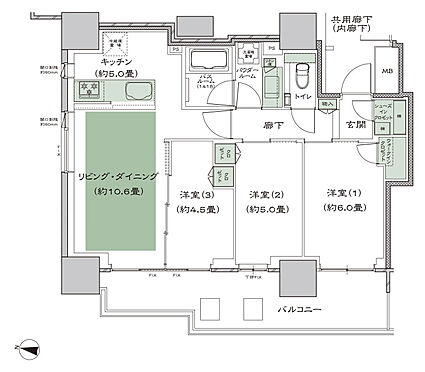シティタワーズ板橋大山ノースタワー 間取り N-A