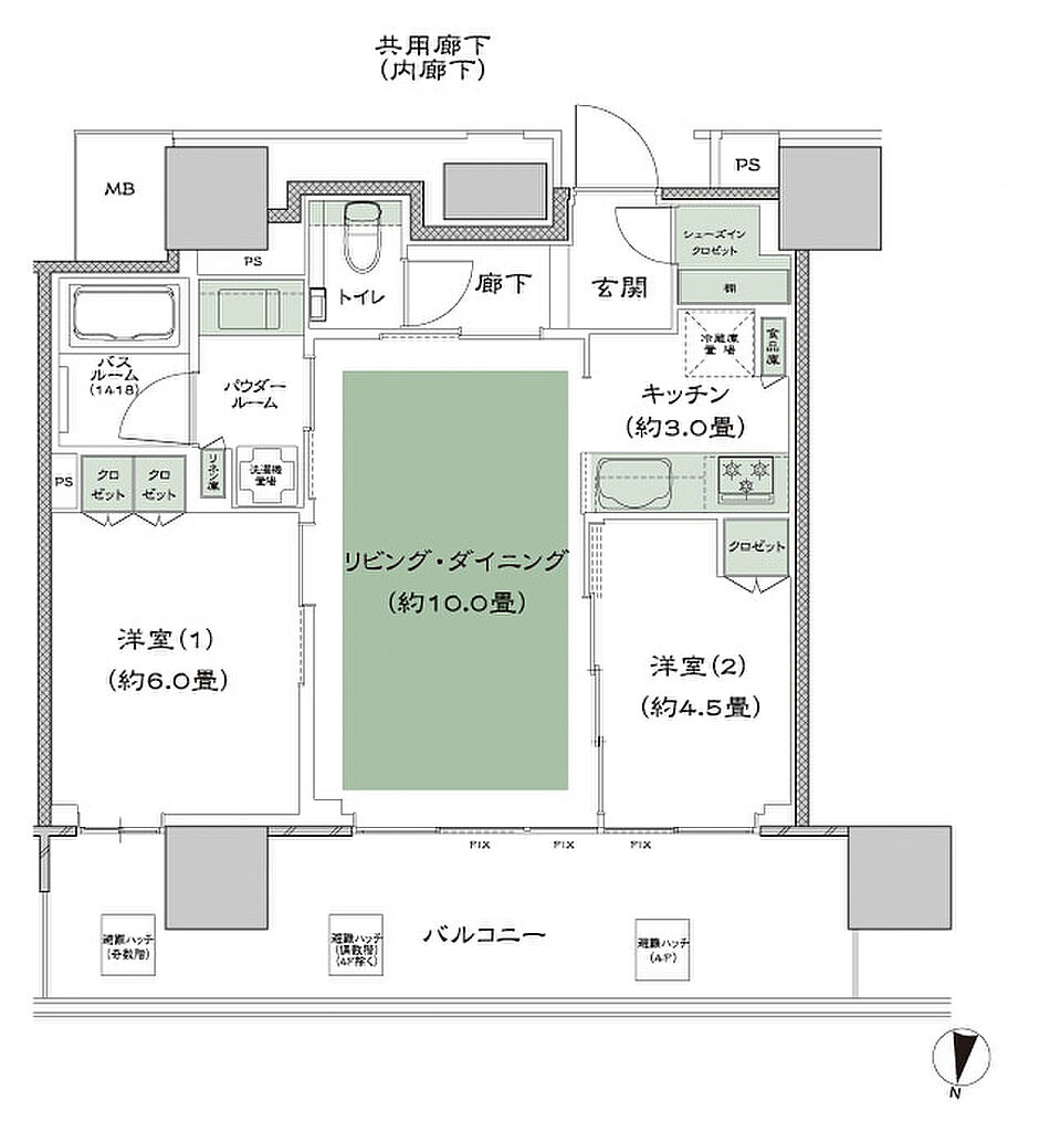 シティタワーズ板橋大山サウスタワー 間取り S-P