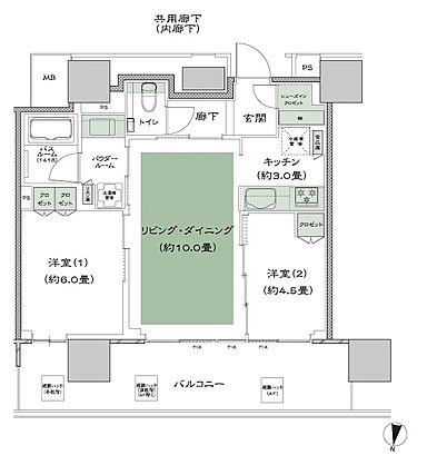 シティタワーズ板橋大山サウスタワー 間取り S-P