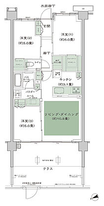 シティテラス善福寺公園 間取り A-B2't