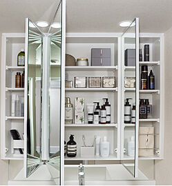 シティテラス多摩川 三面鏡付洗面化粧台