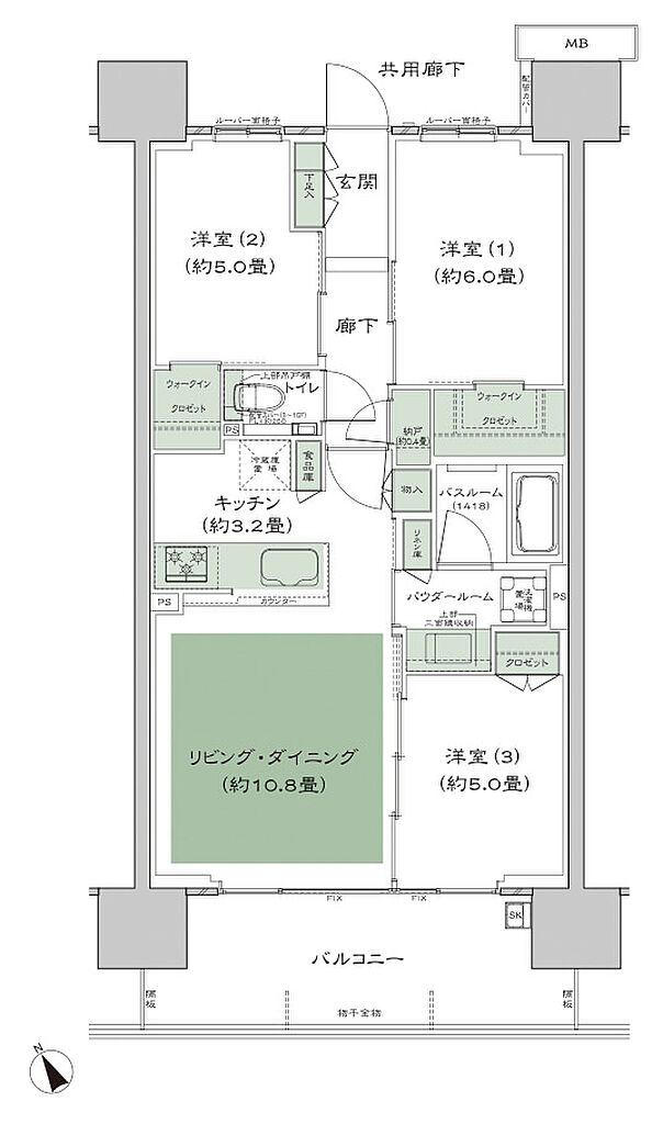 シティテラス南砂 間取り A6
