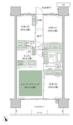 シティテラス南砂 間取り A6