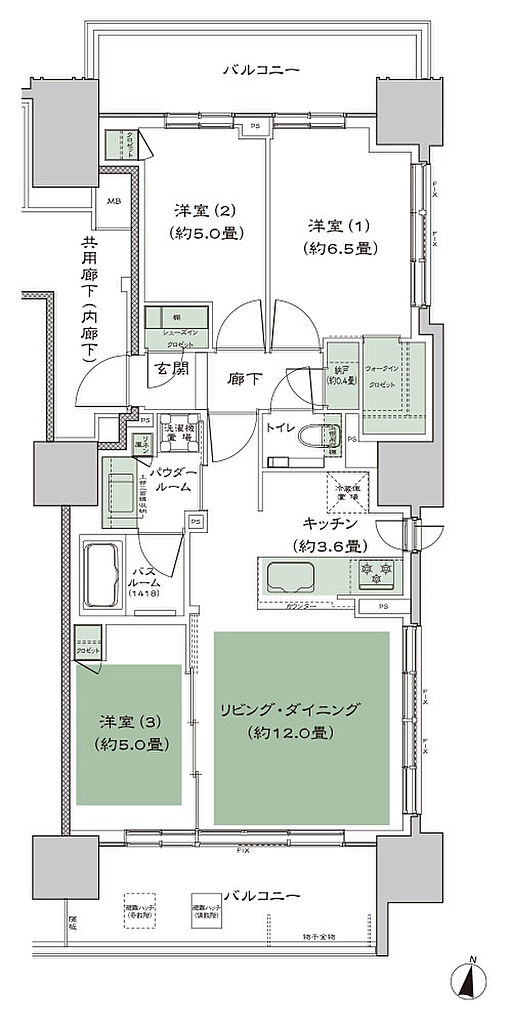シティタワー札幌ザ・レジデンス 間取り G（13-19F） 
