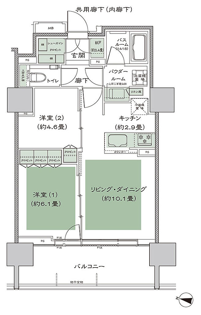 シティタワー札幌ザ・レジデンス 間取り B